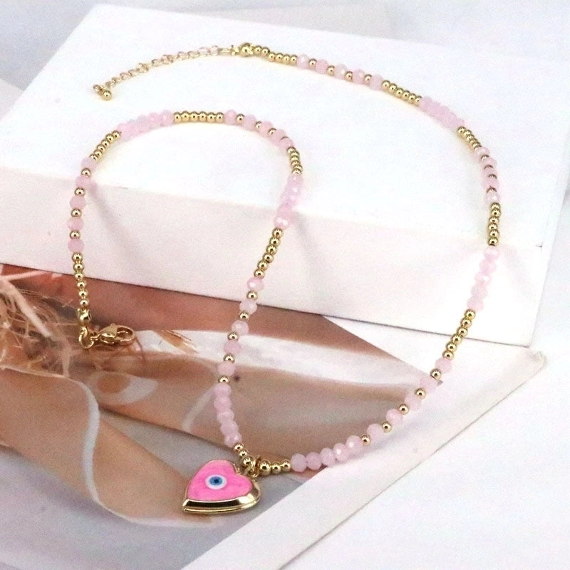 Elegant Vintage Style Eye Copper Plating Gold Plated Pendant Necklace