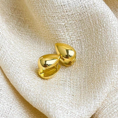 2 Pieces IG Style Water Droplets Flower Bow Knot 304 Stainless Steel 18K Gold Plated Stainless Steel Earrings