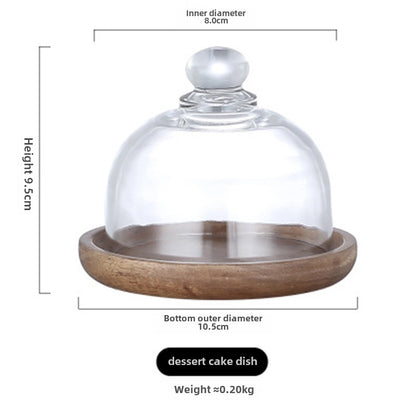 Cross-border Mini Dessert Dish Japanese Dessert Display Stand Cake Plate Hotel Solid Wood Glass Tray