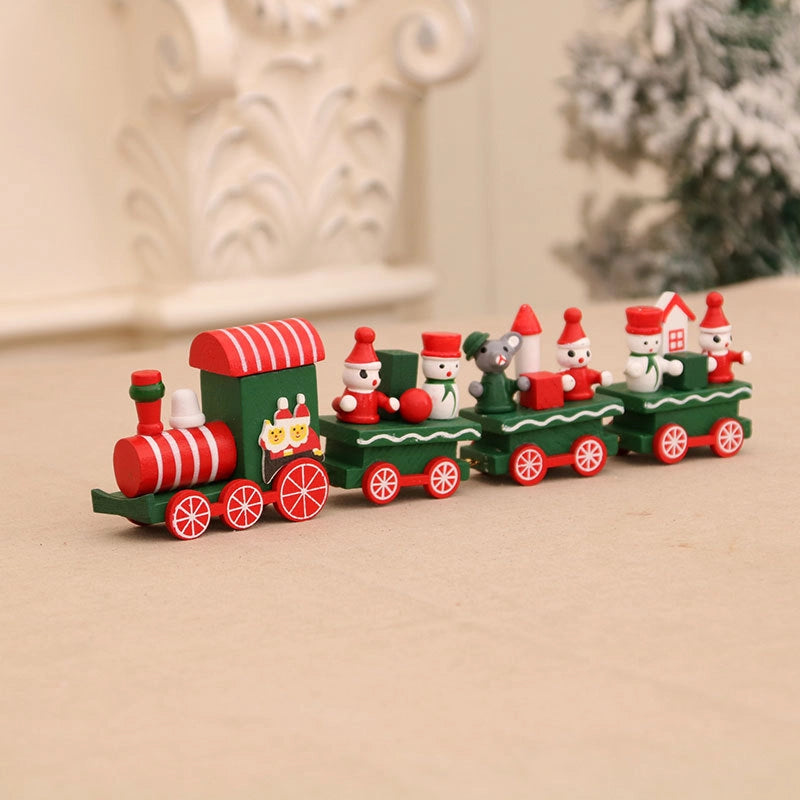 Christmas Fashion Train Wood Party Ornaments
