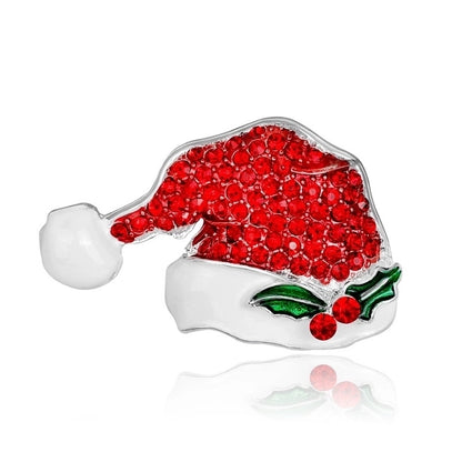 Fashion Pin Santa Claus Star Elk Alloy Plating Rhinestones Women'S Brooches