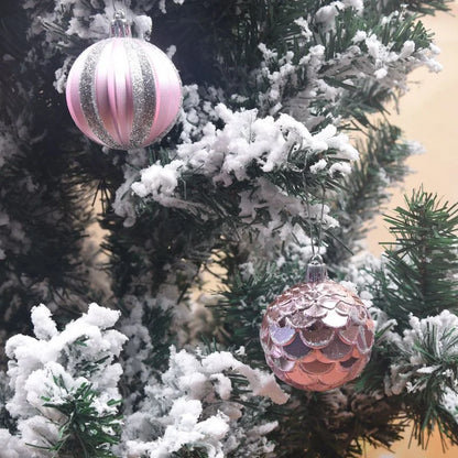 Hot-selling Christmas Supplies Gift Decoration Colorful Balls 6cm 12-pack Boxed Painted Irregular Christmas Balls