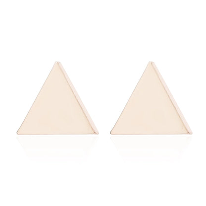 Minimalist Triangle Moon Coconut Tree Stainless Steel Asymmetrical Plating Ear Studs 1 Pair