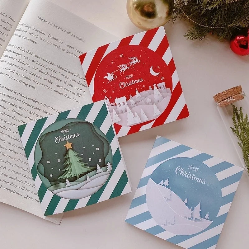 Christmas Christmas Tree Elk Christmas Festival Card