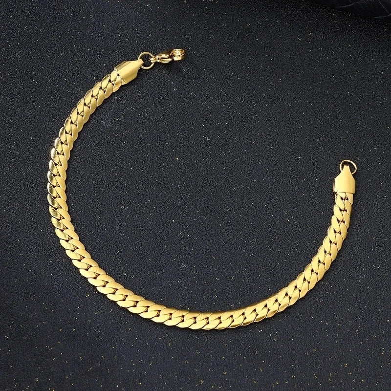 Classic Style Solid Color 304 Stainless Steel Bracelets In Bulk Stainless Steel Bracelets