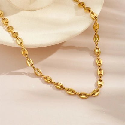 Double-Layer Choker Titanium Steel Necklace Three-Layer Blade Chain Snake Bones Chain Stainless Steel Jewelry Summer Non-Fading Female