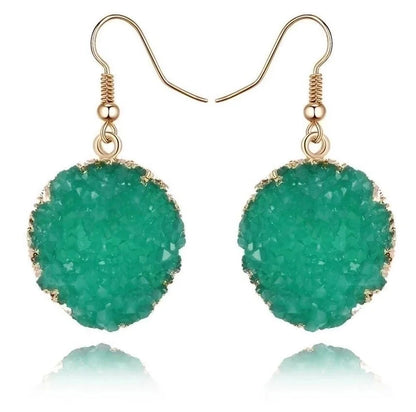 3 Pieces Womens Round Plastic Resin Imitation Natural Stone Round Earrings Go190430120011