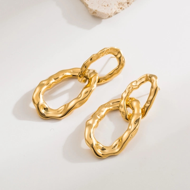 1 Pair Casual Modern Style Minimalist Geometric Heart Shape 304 Stainless Steel 18K Gold Plated Ear Studs