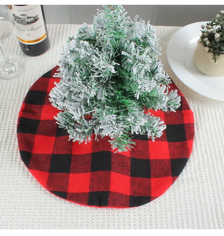 Christmas Minimalist Color Block Party Christmas-tree Skirt