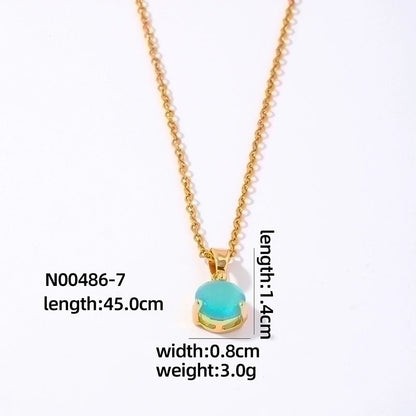 2 Pieces Elegant Minimalist Heart Shape 304 Stainless Steel Copper Plating Inlay Gold Plated Zircon Pendant Necklace