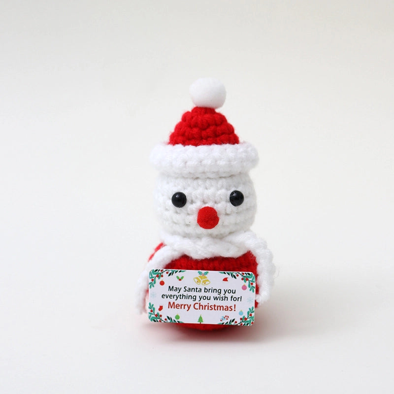 Cute Christmas Tree Santa Claus Snowman Yarn Party Ornaments Decorations Table Decoration