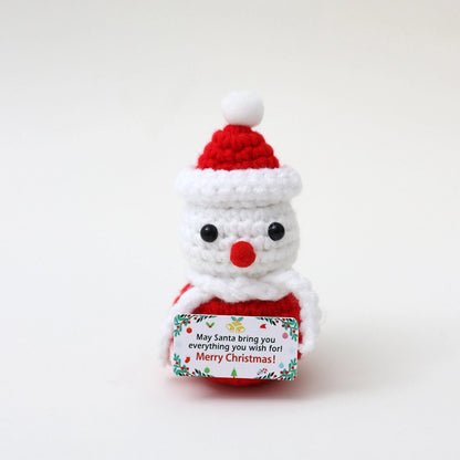 Cute Christmas Tree Santa Claus Snowman Yarn Party Ornaments Decorations Table Decoration