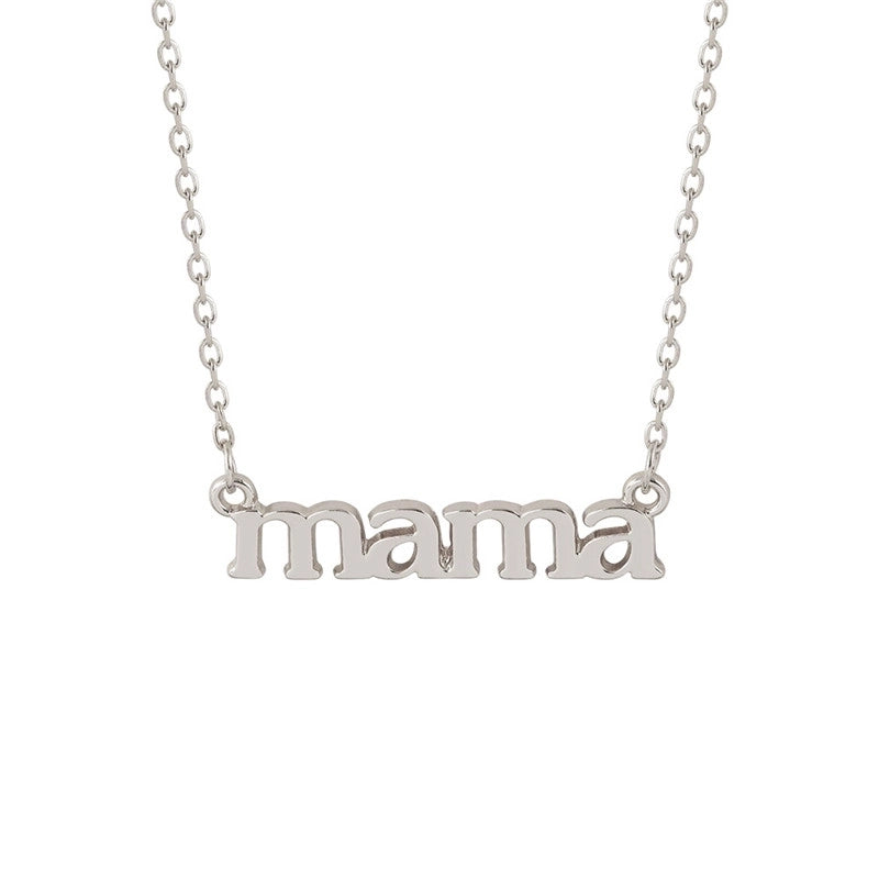 1 Piece Mama Minimalist Letter Moon Heart Shape Alloy Copper Plating Inlay Artificial Rhinestones Artificial Diamond Rose Gold Plated Gold Plated Silver Plated Pendant Necklace