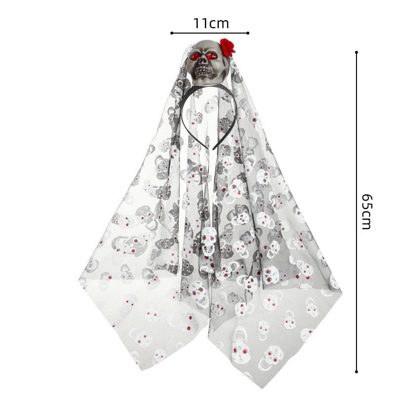 Halloween Funny Flower Skull Plastic Party Costume Props