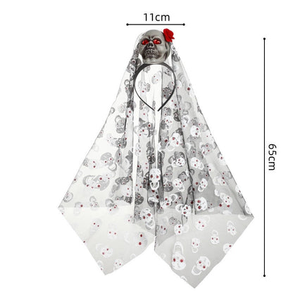 Halloween Funny Flower Skull Plastic Party Costume Props