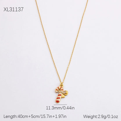Cute Modern Style Christmas Tree Bow Knot Snowflake 304 Stainless Steel Plating Bracelets Earrings Necklace