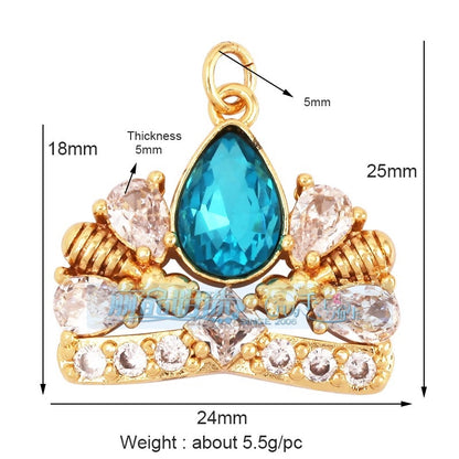 1 Piece Copper Geometric Heart Shape Snowflake Pendant Jewelry Accessories