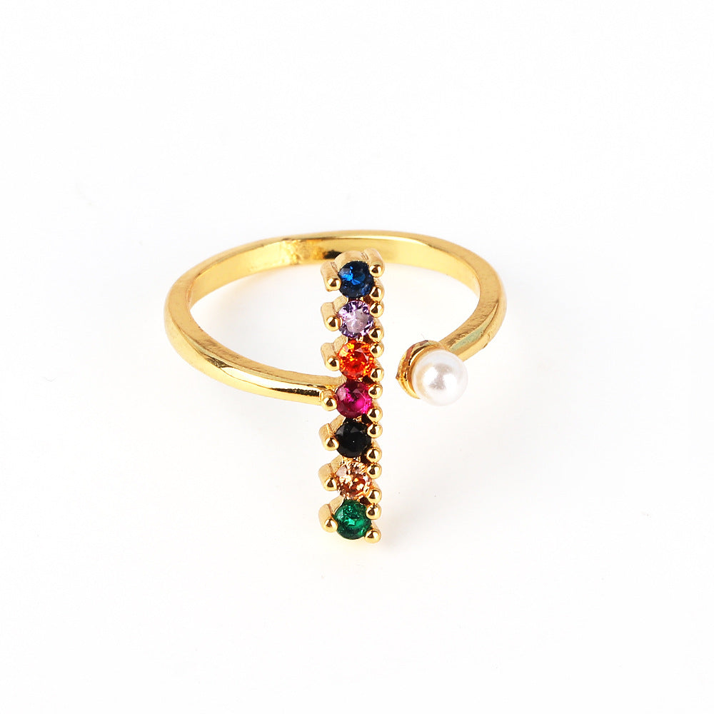 Moderate Luxury Women Fan-Shape Square Heart Circle Gold Plated Copper Rings