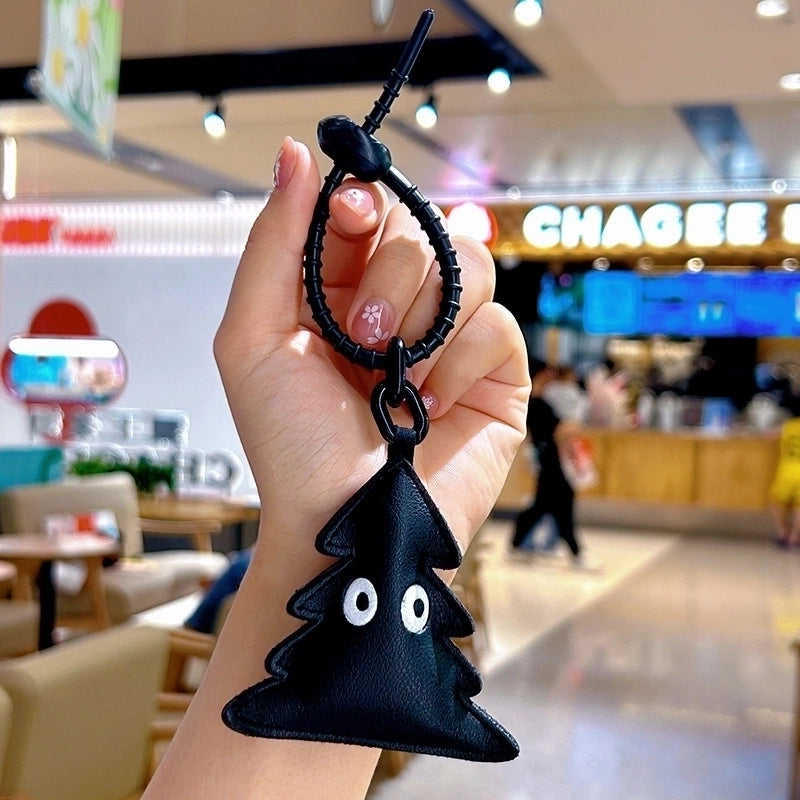 Cute Solid Color Pu Leather Women's Keychain