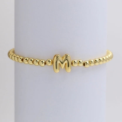 Copper Minimalist Plating Letter Bracelets