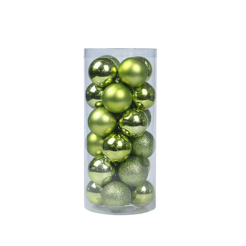 Christmas Decoration 3cm 4cm Christmas Balls 24 Pack Christmas Tree Hanging Ornaments Bucket Square Box Irregular Balls Plastic Electroplated Balls