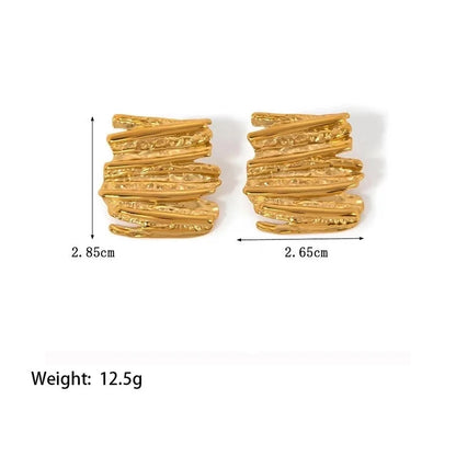 1 Pair Basic Modern Style Classic Style C Shape Irregular Heart Shape Irregular Plating 304 Stainless Steel Ear Studs