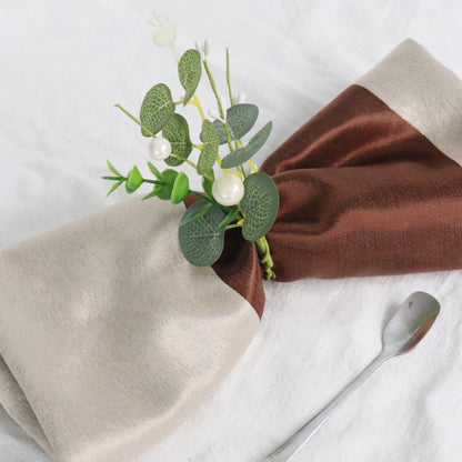2 Pieces Can Be Matched With Christmas Decoration Pine Needle Napkin Rings For Hotel And Home Use Napkin Holders
