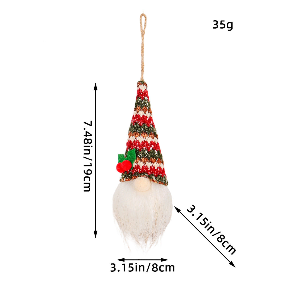 Glowing Faceless Doll Christmas Tree Pendant Gnome Plush Doll Window Display Christmas Decoration