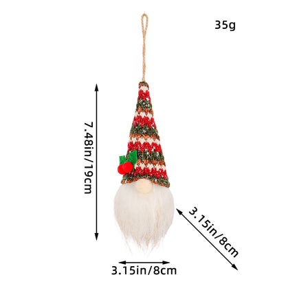 Glowing Faceless Doll Christmas Tree Pendant Gnome Plush Doll Window Display Christmas Decoration