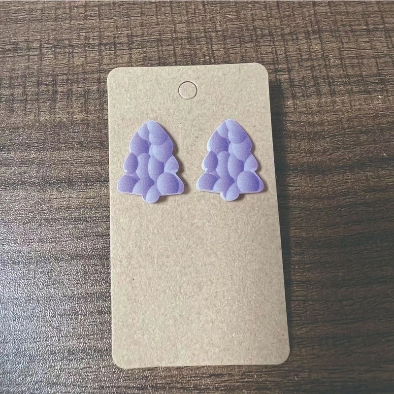 Cartoon Style Christmas Tree Arylic Printing Christmas Women's Earrings 1 Pair