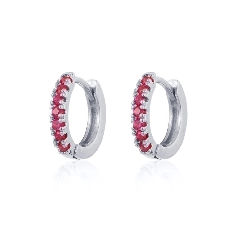 1 Pair Ins Style Round Butterfly Inlay Copper Zircon 24k Gold Plated Earrings