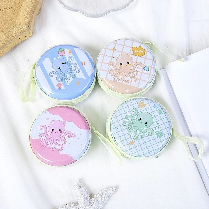 3 Pieces Women'S Cartoon Tinplate Zipper Coin Purses