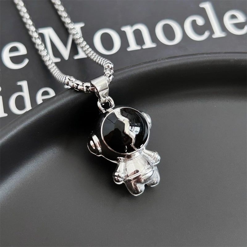 Hip-hop Animal Cartoon Character Alloy Titanium Steel Pendant Necklace In Bulk