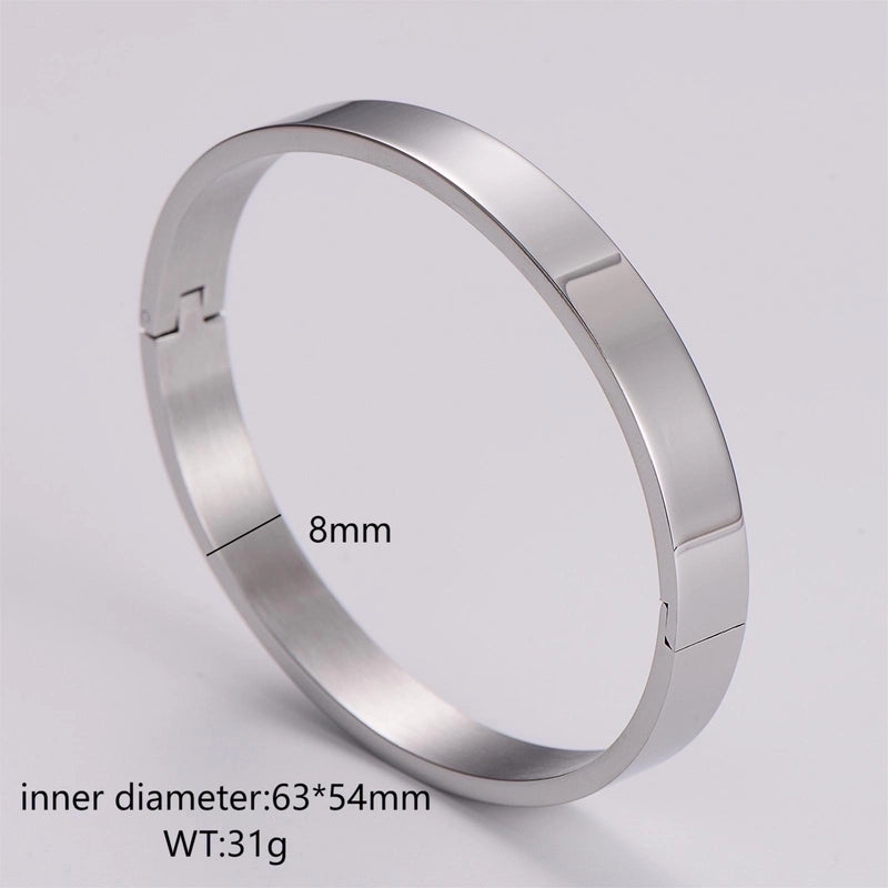 Minimalist Circle Stainless Steel Bangle In Bulk