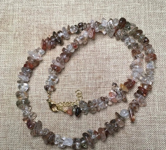 2 Pieces Ethnic Style Geometric Crystal Beaded Necklace