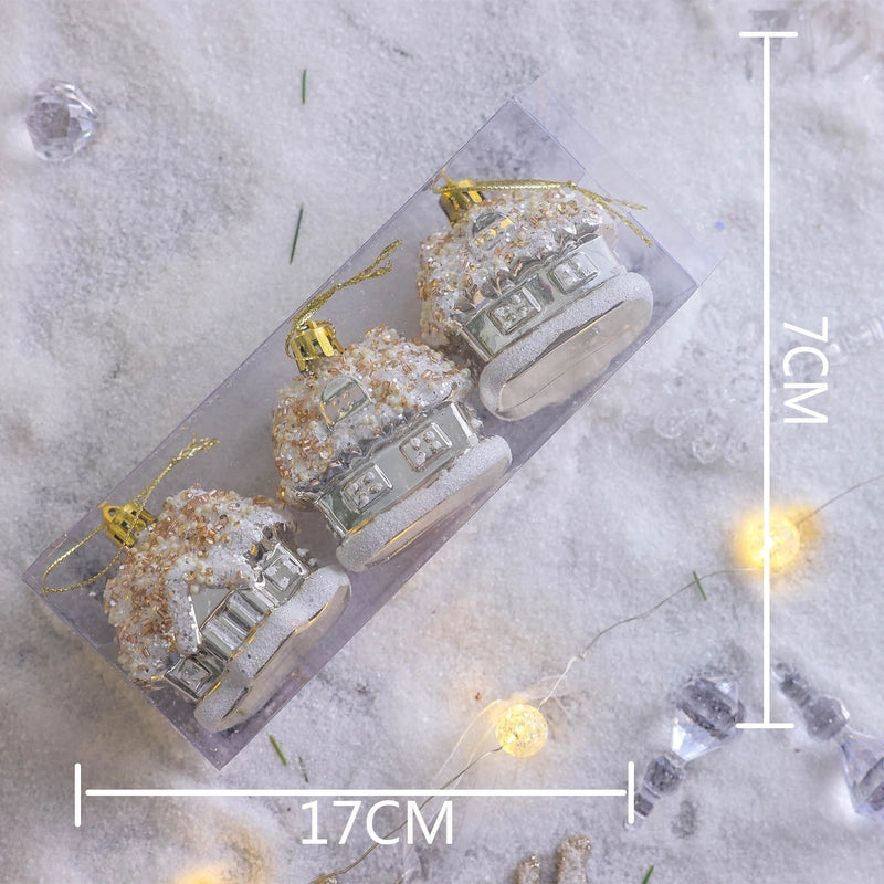 Plastic Ball Christmas Ball Petal Glitter White Foam Ball Christmas Decorations Christmas Tree Decoration Pendant