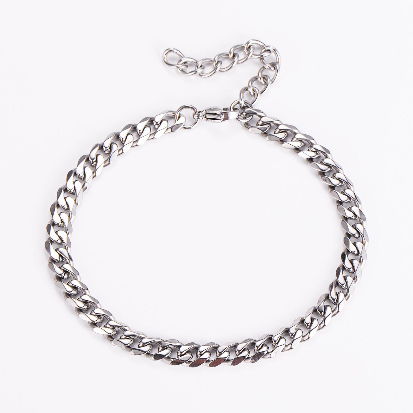 6 Pieces Unisex Minimalist Geometric Stainless Steel Anklets