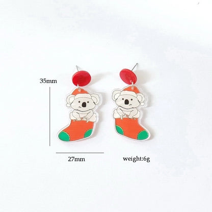 Minimalist Cartoon Letter Arylic Stoving Varnish Women's Drop Earrings 1 Pair