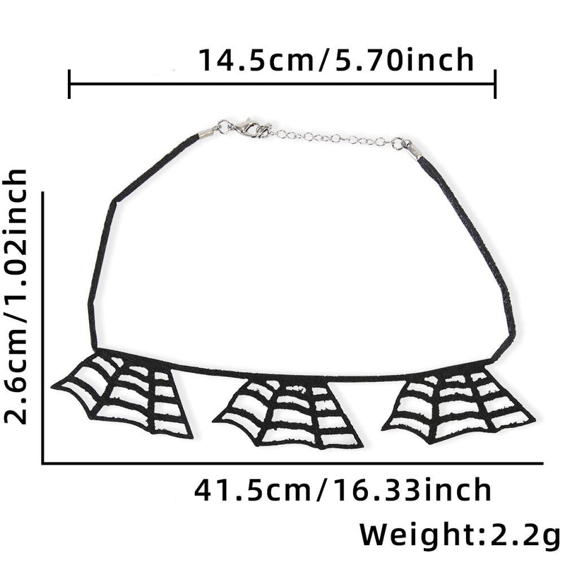 Halloween Minimalist Bat Skull Felt Cloth Holiday Daily Party Necklace