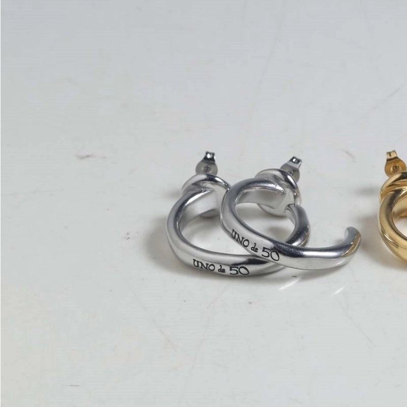 1 Pair Elegant Vacation Minimalist C Shape U Shape Solid Color 304 Stainless Steel 18K Gold Plated Earrings Ear Studs