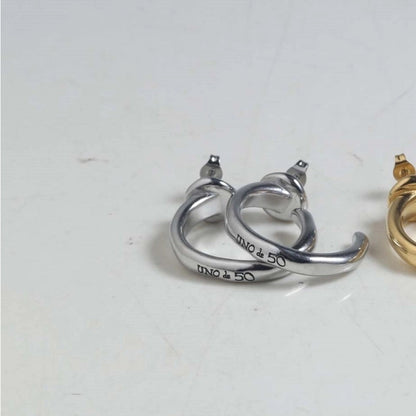 1 Pair Elegant Vacation Minimalist C Shape U Shape Solid Color 304 Stainless Steel 18K Gold Plated Earrings Ear Studs