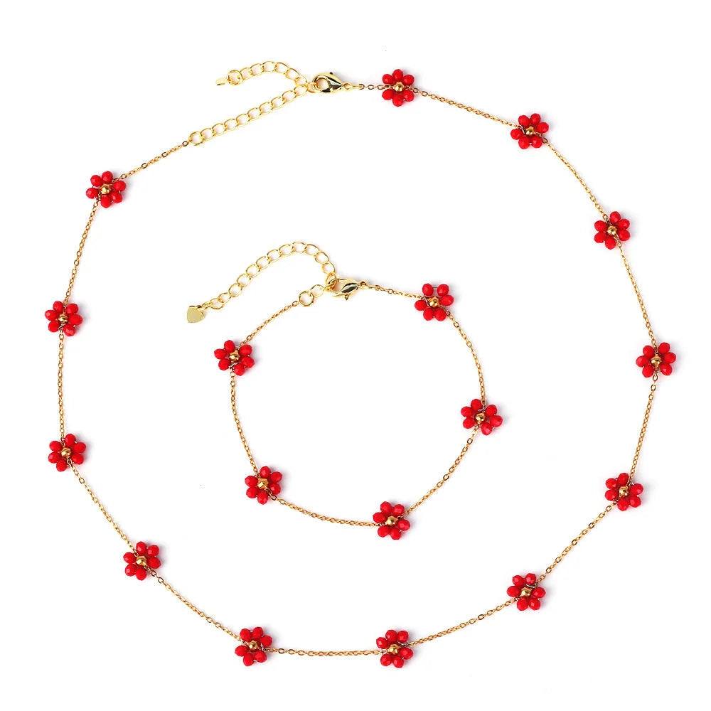 Moderate Luxury Little Daisy Flower Rose Petal Flower Copper Diamond Inlay Stud Earrings