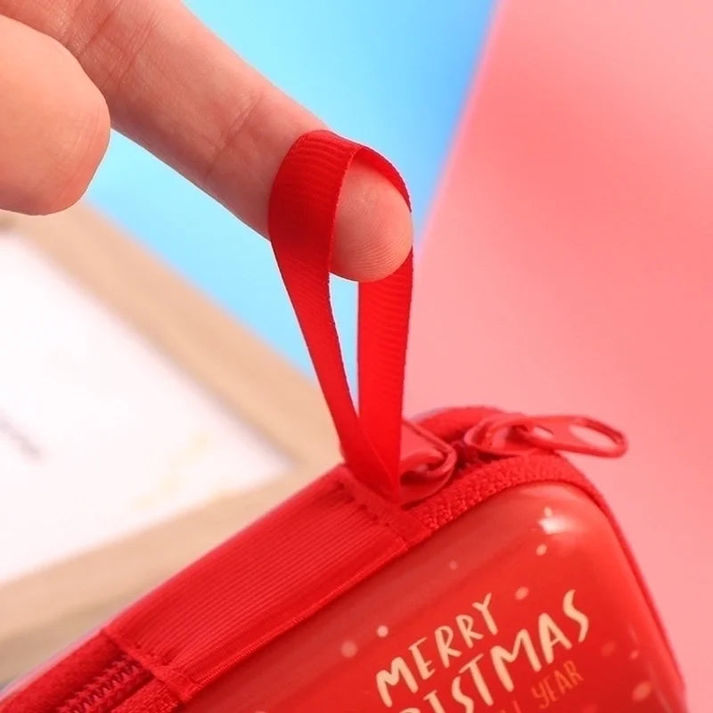 Unisex Santa Claus Tinplate Zipper Coin Purses