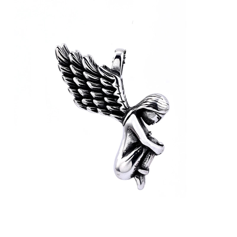 Retro Punk Angel Mask 304 Stainless Steel Carving Halloween Men'S