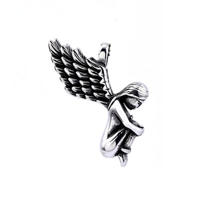 Retro Punk Angel Mask 304 Stainless Steel Carving Halloween Men'S