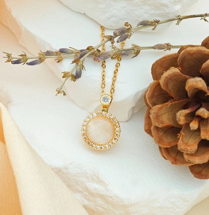 Sweet Minimalist Sun Heart Shape 304 Stainless Steel Copper Pendant Necklace Cable Chain