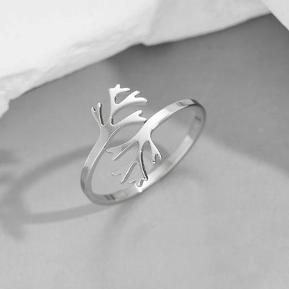 Funny Sweet Pastoral Star Bat Butterfly 201 Stainless Steel 18K Gold Plated Polishing Open Rings