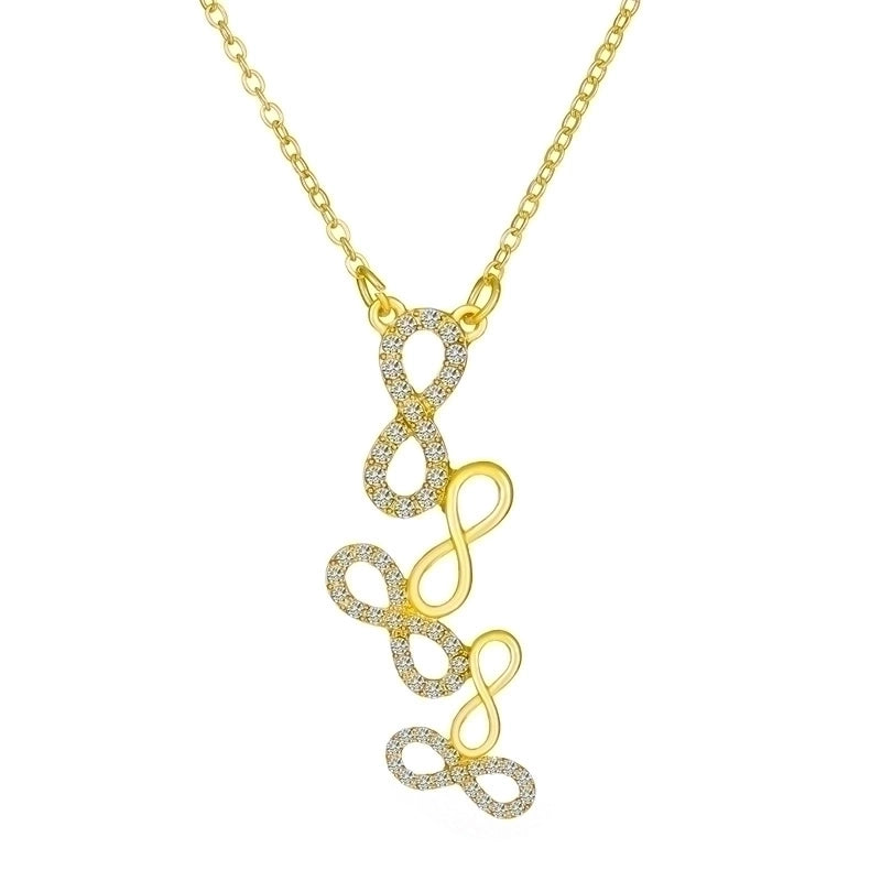 Casual Minimalist Cross Infinity Heart Shape Titanium Steel Copper Plating Hollow Out Inlay Crystal Rhinestones Zircon 18k Gold Plated Gold Plated Silver Plated Pendant Necklace