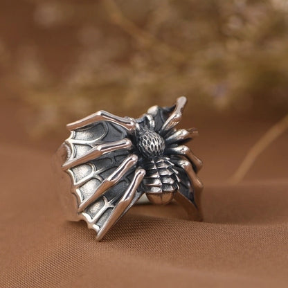 Retro Spider Alloy Plating Halloween Men'S Open Ring