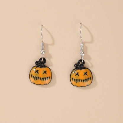 New Halloween Funny Pumpkin Ghosts Exaggerated Acrylic Earrings